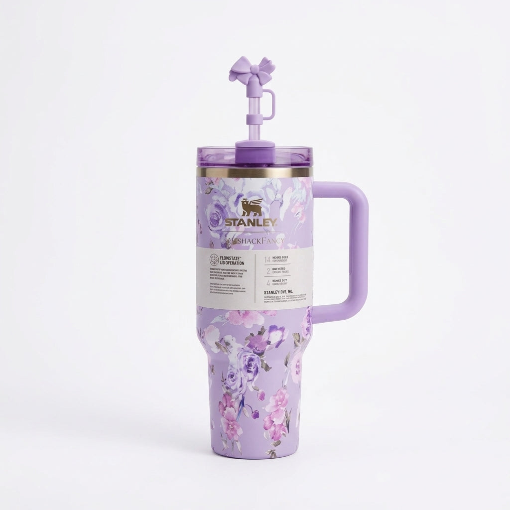 Stanley x LoveShackFancy Quencher 40 oz Tumbler – Floral Purple – New