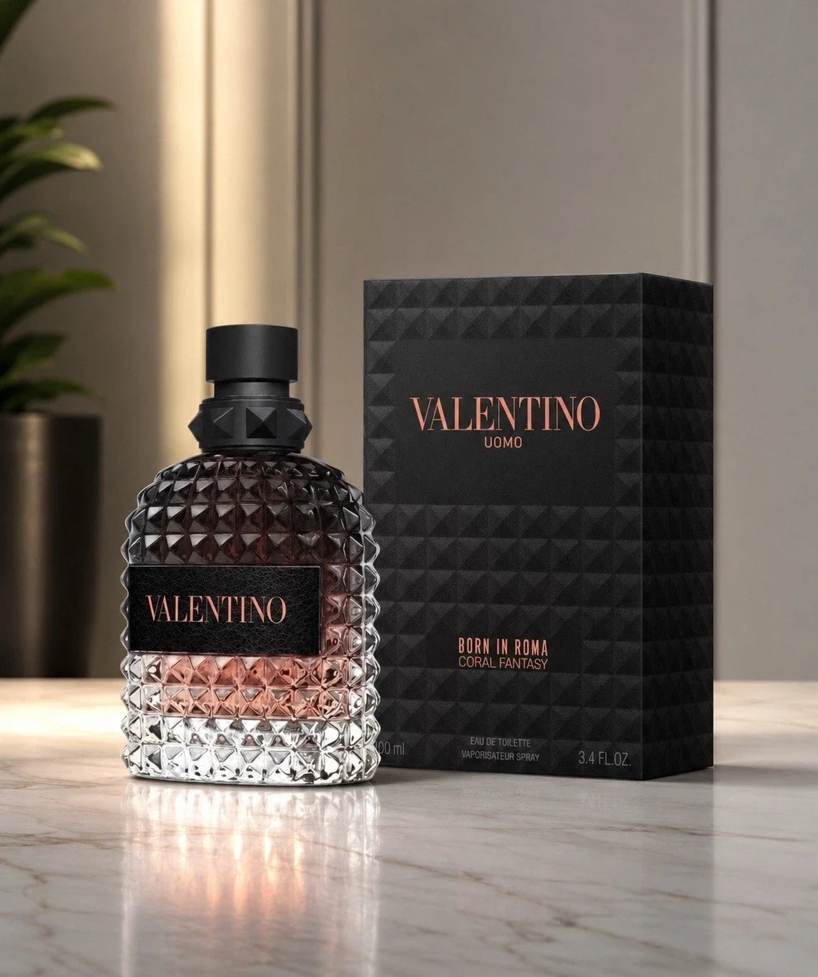 Valentino Uomo Coral Fantasy EDT Spray 3.4 fl oz Men's Cologne