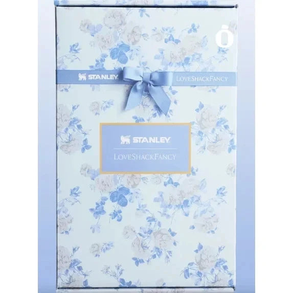 Stanley LoveShackFancy Blue Floral 40 oz Quencher H2.0 Tumbler